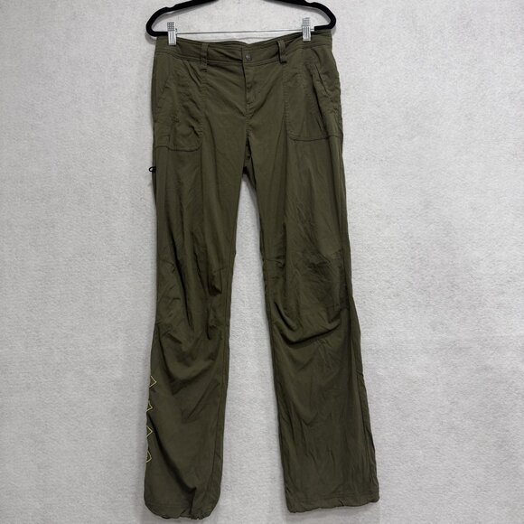 prAna Pants Womens 4 Olive Green Stretch Hiking Roll-Up Convertible W4AMR115 - Picture 1 of 11